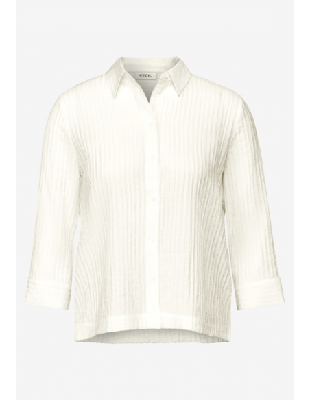 Cecil Structured Short Blouse Vanilla White 345436