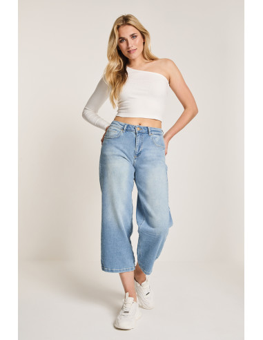 Para Mi Eve Cropped Vintage Blue