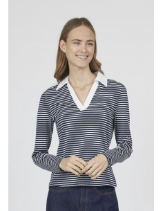 Sisters Point Viggo LS Navy/White