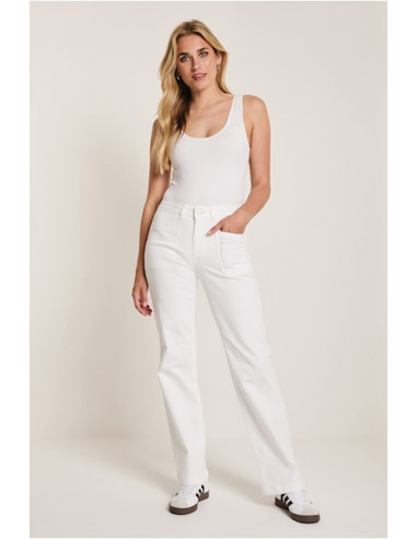 Para Mi Eve Pocket White Denim