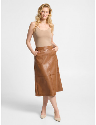 Saki Dagmar skirt Cognac