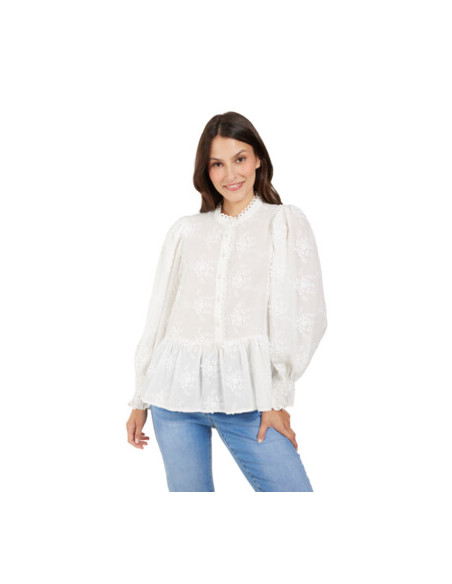 Jensen blus 218622 vit