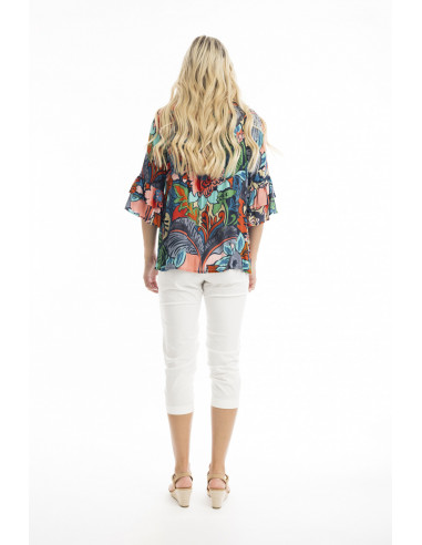 Orientique Cape Verde Top Frill Sleeve