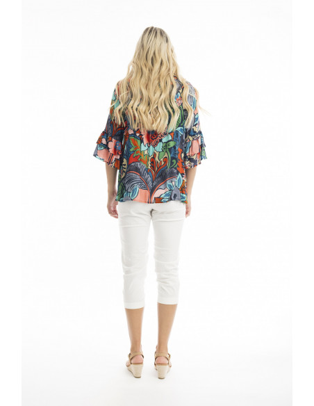 Orientique Cape Verde Top Frill Sleeve