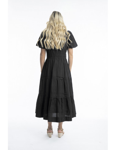 Orientique Essentials Poplin Dress Maxi Ruched...