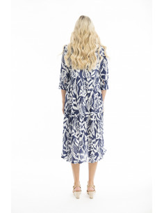 Orientique Hayman Navy Dress Collar Midi Navy 2