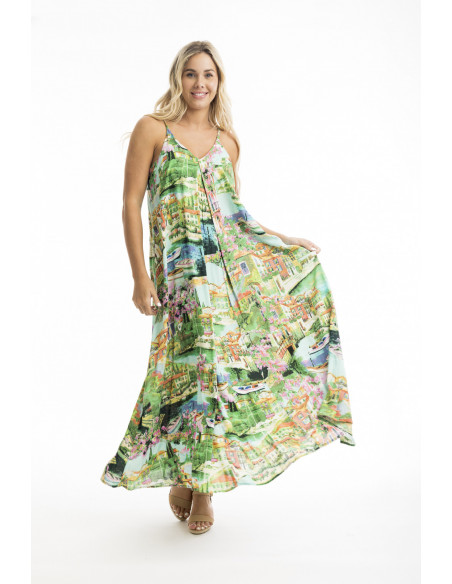 Orientique Bellagio Dress Strappy Green