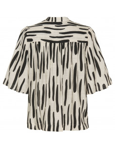 Isay Ane s/s Blouse Black brushstrokes 2