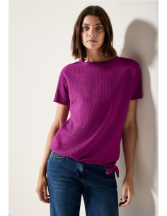 Cecil Solid Structure T-shirt 323112 Anemone Pink