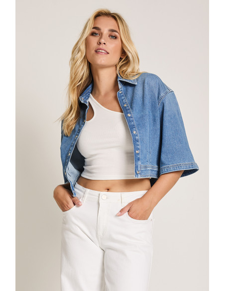 Para Mi Mauve Jacket Mid Sky Blue