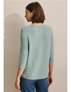 Cecil TOS_ Structured Round neck 303211 Cool salvia 2