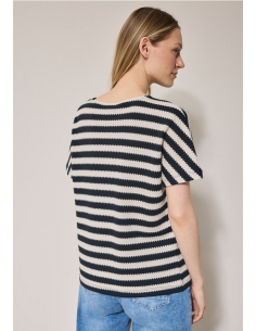 Cecil Striped Structure T-Shirt 323109 Randig 2