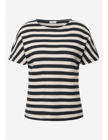 Cecil Striped Structure T-Shirt 323109 Randig
