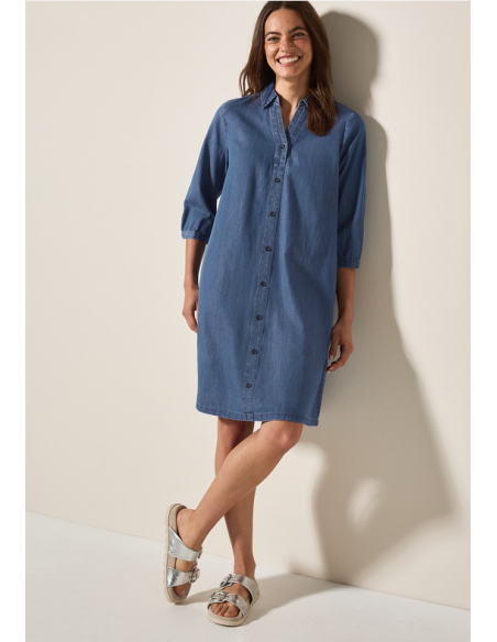 Cecil Denimlook Dress 144429 mid blue wash