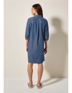 Cecil Denimlook Dress 144429 mid blue wash 2