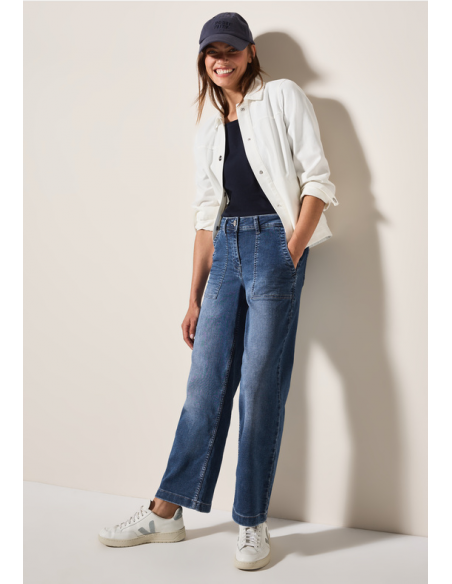 Cecil Style Neele Jogg Mid Blue 379058 Light blue wash