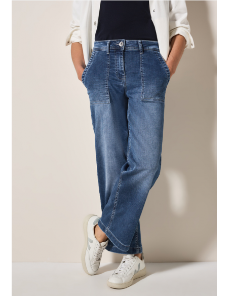 Cecil Style Neele Jogg Mid Blue 379058 Light blue wash