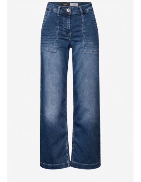 Cecil Style Neele Jogg Mid Blue 379058 Light blue wash