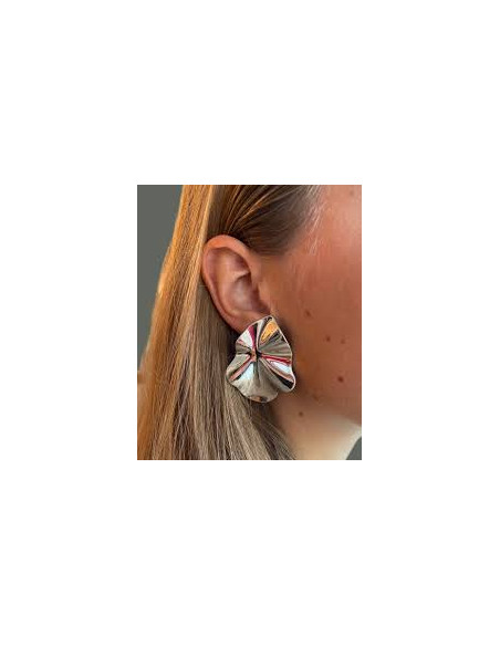 Bow 19 Lip Earrings Silver