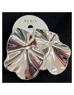 Bow 19 Lip Earrings Silver 2