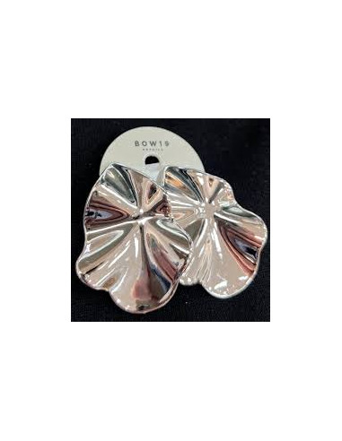 Bow 19 Lip Earrings Silver