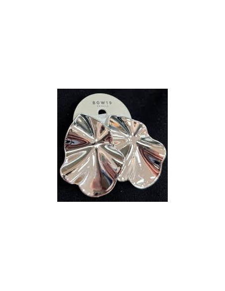 Bow 19 Lip Earrings Silver