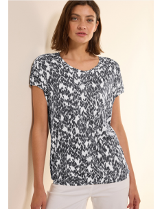 Cecil TOS Minimal AOP Deco Shoulder 323353 Vanilla White