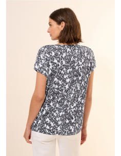 Cecil TOS Minimal AOP Deco Shoulder 323353 Vanilla White 2