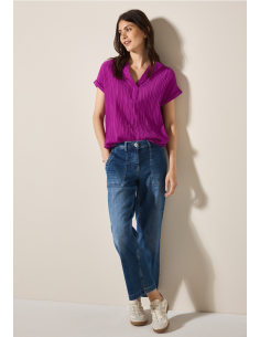 Cecil TOS_SET_ Structure Blouse Anemone Pink 345659