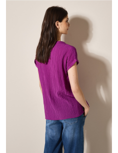 Cecil TOS_SET_ Structure Blouse Anemone Pink 345659 2