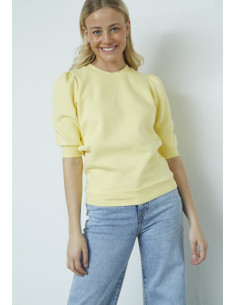 Sisters Point PEVA-PUFF Sweatshirt Pale Banana