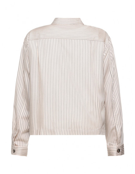 Jensen Shirt 218924 Beige/Randig