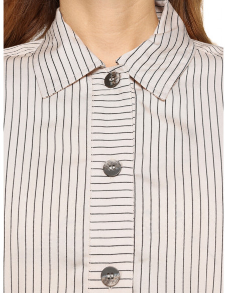 Jensen Shirt 218924 Beige/Randig