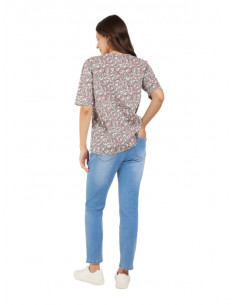 Jensen T-shirt SS AOP 215585 Blommig 2