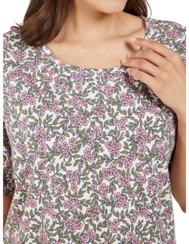 Jensen T-shirt SS AOP 215585 Blommig