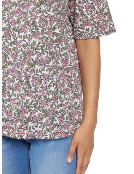 Jensen T-shirt SS AOP 215585 Blommig