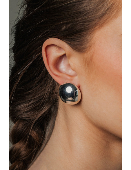 Bow19 Big Earrings Silver