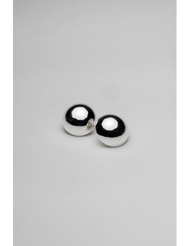 Bow19 Big Earrings Silver