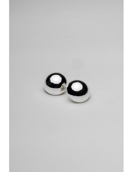 Bow19 Big Earrings Silver