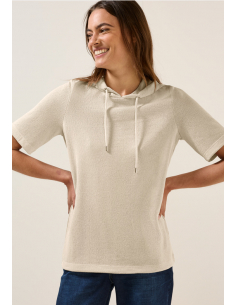 Cecil TOS Crepe T-Shirt Hoody Light Beige 323535