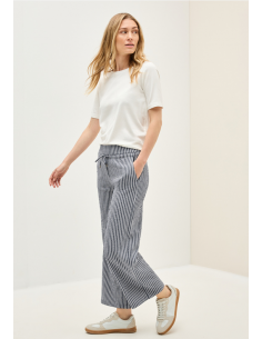 Cecil TOS Style Neele Seersucker 379446 Urban Navy