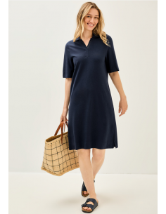 Cecil Piquee Polo Shirt Dress 144554 Urban Navy