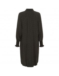 Isay Asta Smock Dress M85 Graphic Khaki Strokes 2