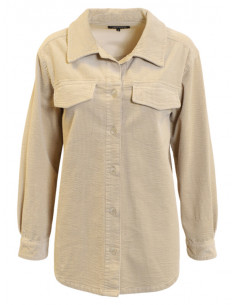 Jensen Shirt Jacket Beige 219320