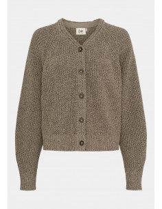 Isay Gunda Knit Cardigan Black Potato Melange 2