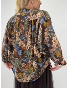 Gemini Cissi Floral Print Blouse Brun 2