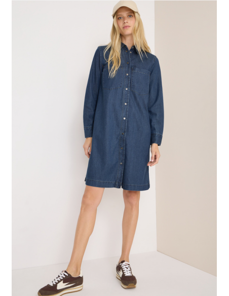 Cecil Denim Optic Dress 144672 Mid Blue Wash