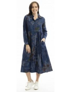 Orientique Dancing Queen Dress collar Blå