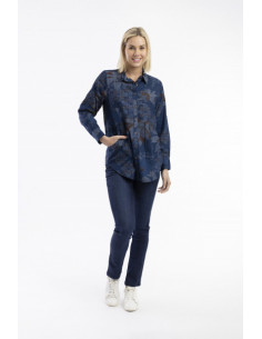 Orientique Dancing Queen Shirt Waist Seaam Blå