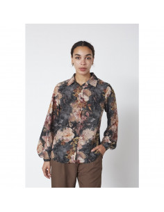 Sisters Point GADA SH59 Skjorta Flower Bordeaux